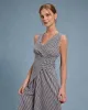 Black Plaid V Neck Sleeveless Maxi Dress sold by rihoas