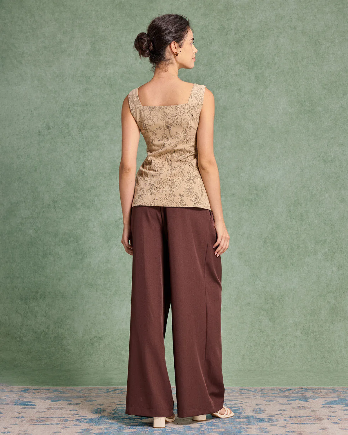 Yellow Floral Square Neck Vest sold by rihoas product image thumbnail 5