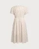 Beige Polka Dot Plus Size Midi Dress sold by rihoas