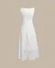 Apricot U Neck Jacquard Sleeveless Midi Dress sold by rihoas