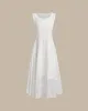 Apricot U Neck Jacquard Sleeveless Midi Dress sold by rihoas