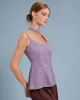 Purple Tie Neck Linen Cami Top sold by rihoas