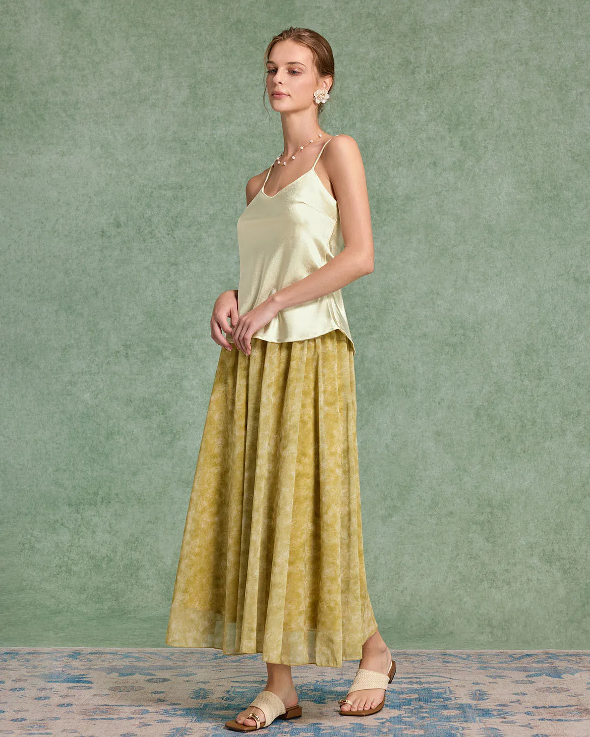 Beige Satin Cami Top sold by rihoas product image thumbnail 3