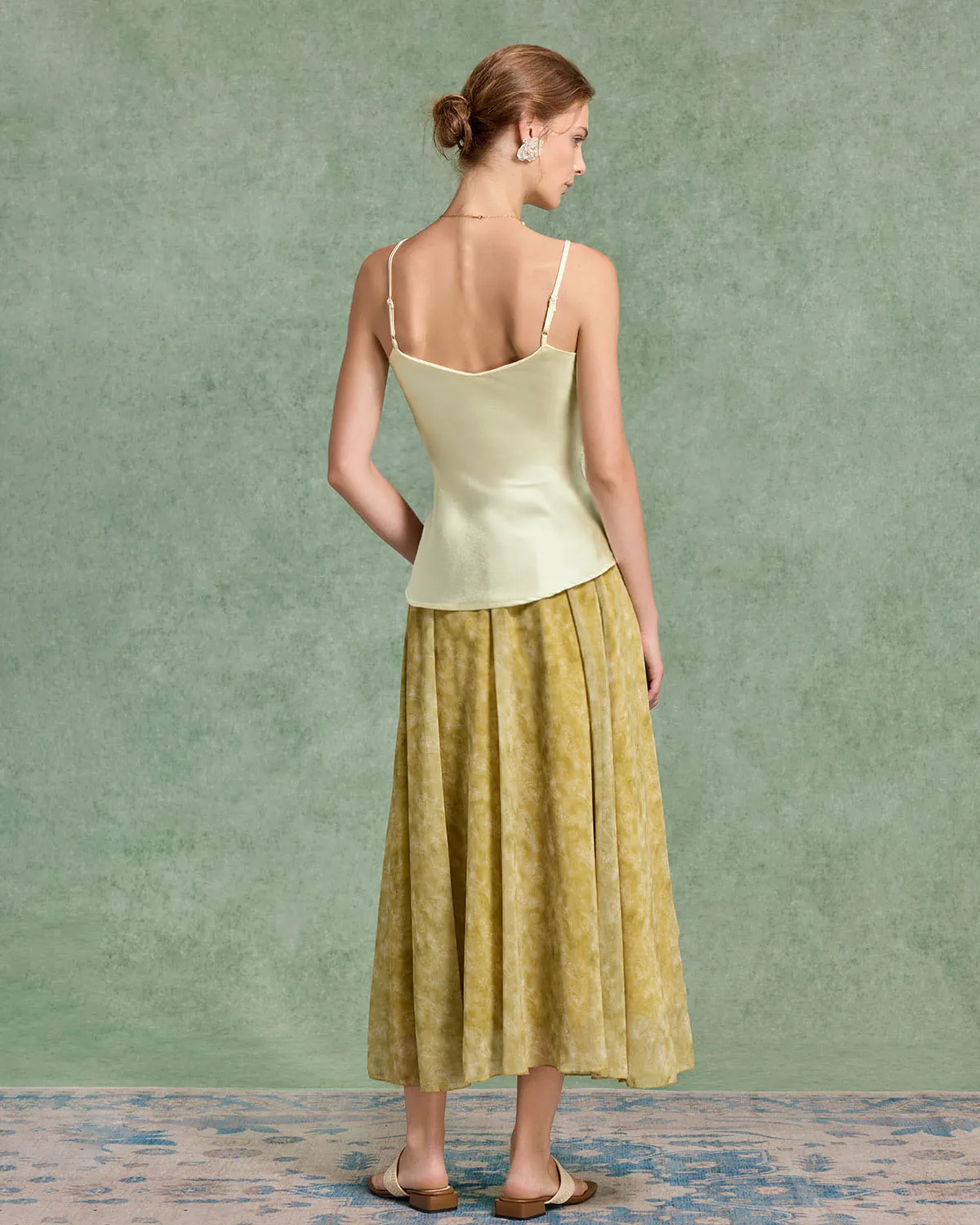 Beige Satin Cami Top sold by rihoas product image thumbnail 5