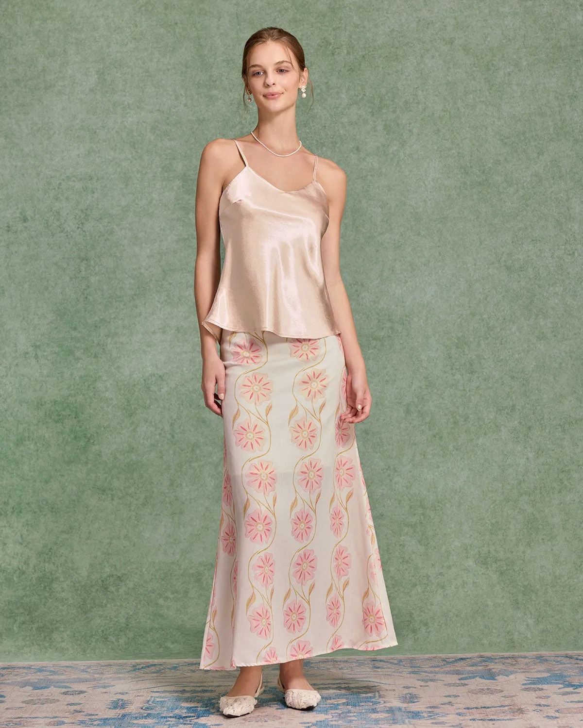 Pink Satin Cami Top sold by rihoas product image thumbnail 2