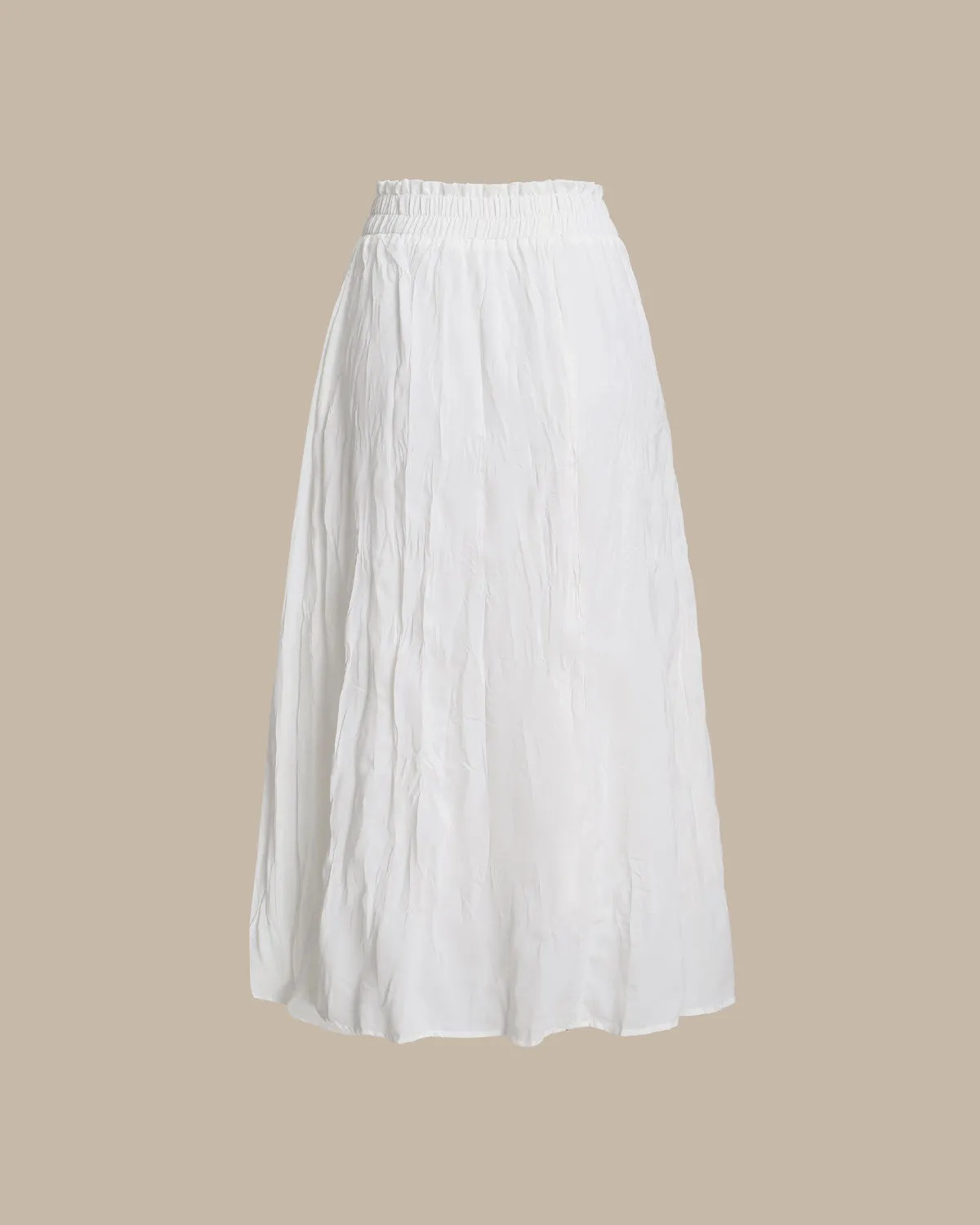 White Elastic Straight Waist Skirt sold by rihoas product image thumbnail 2