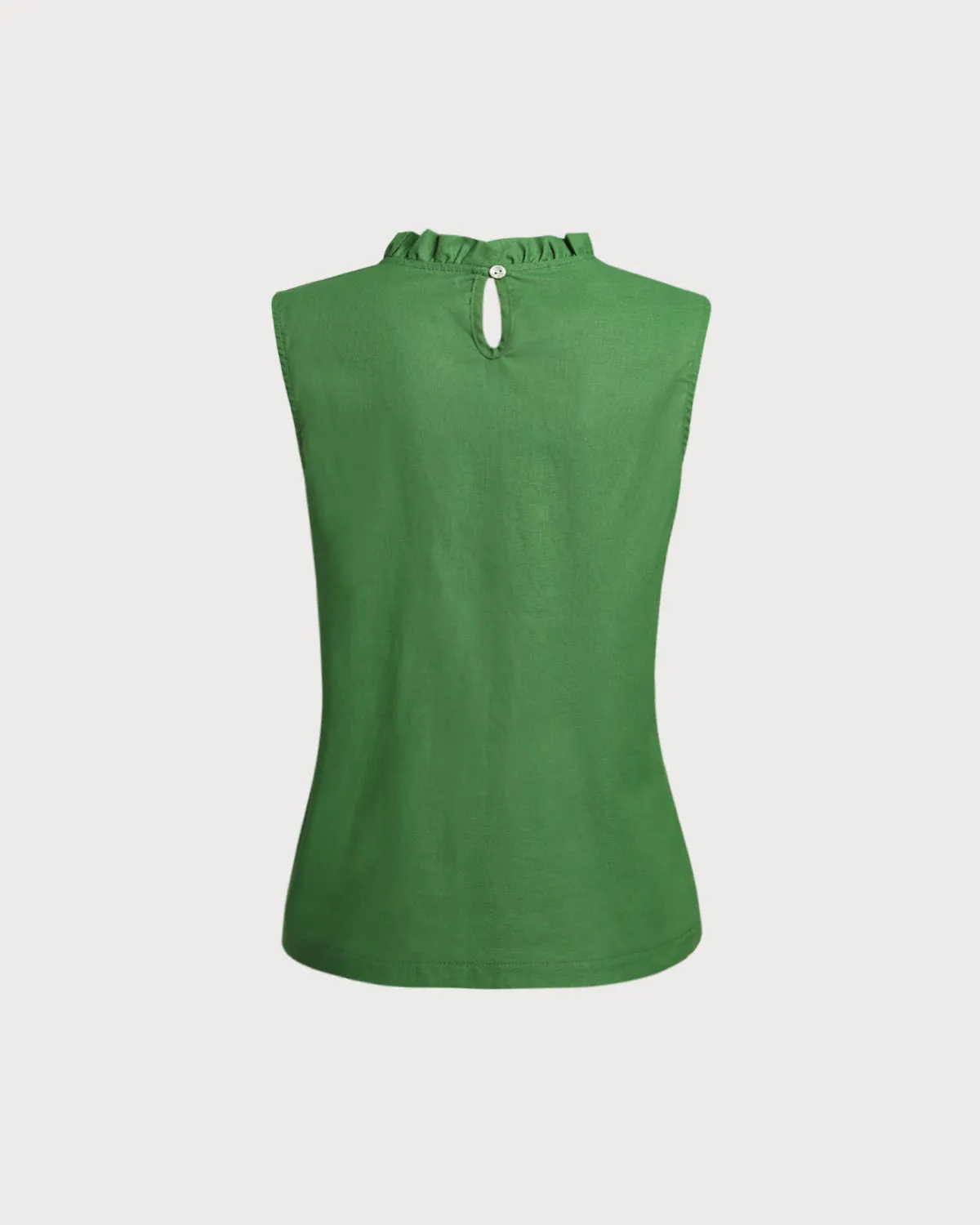 Green Ruffle Tank Top sold by rihoas product image thumbnail 2