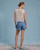 White V Neck Cut Out Tank Top sold by rihoas