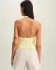 Yellow Floral Halter Top sold by rihoas