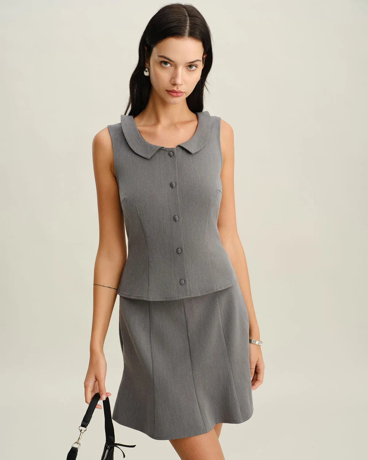 Grey Mermaid Mini Skirt sold by rihoas product image thumbnail 2