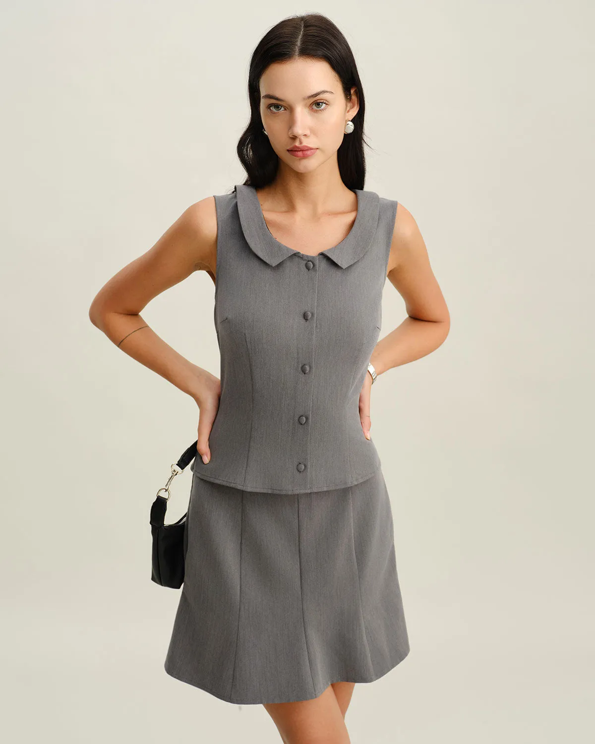 Grey Mermaid Mini Skirt sold by rihoas product image thumbnail 3