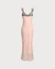 Pink Floral Ruffle Slip Midi Dress sold by rihoas