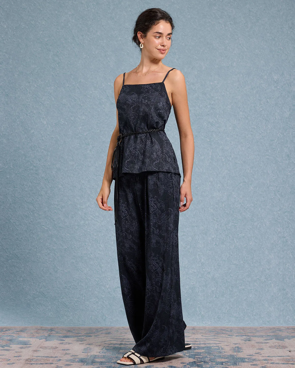 Blue Floral Cami Top sold by rihoas product image thumbnail 4