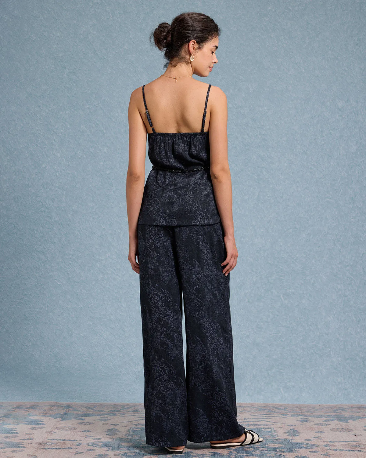 Blue Floral Cami Top sold by rihoas product image thumbnail 5