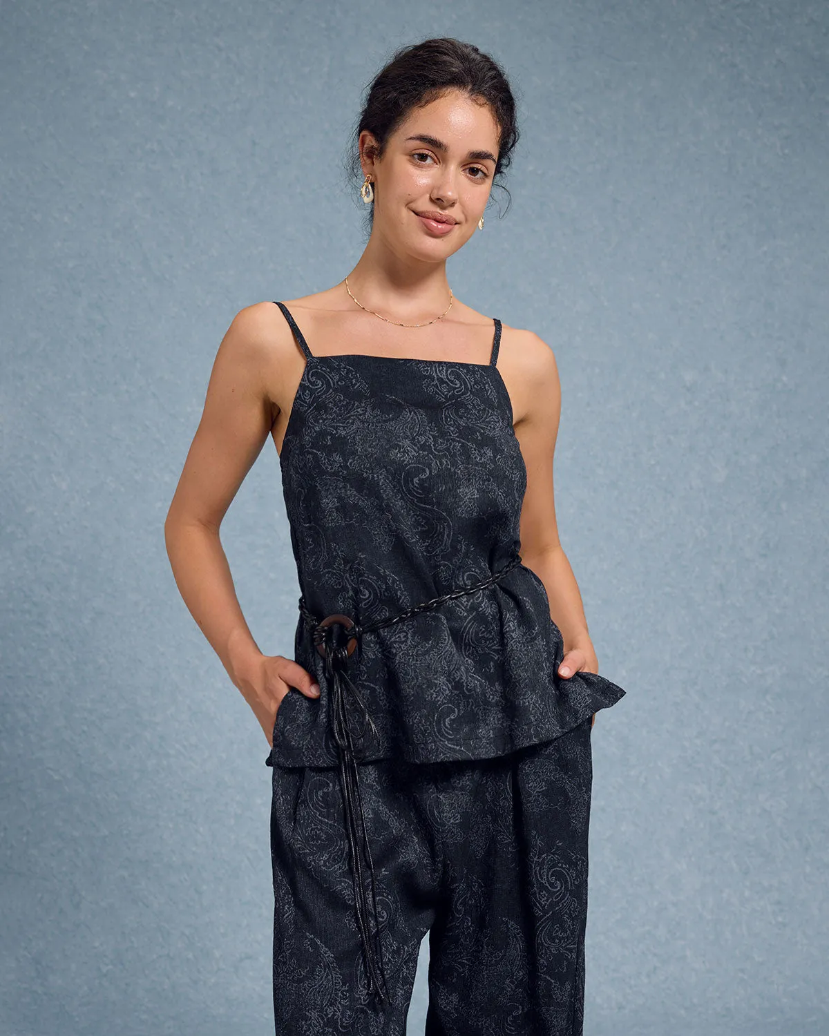 Blue Floral Cami Top sold by rihoas product image thumbnail 2