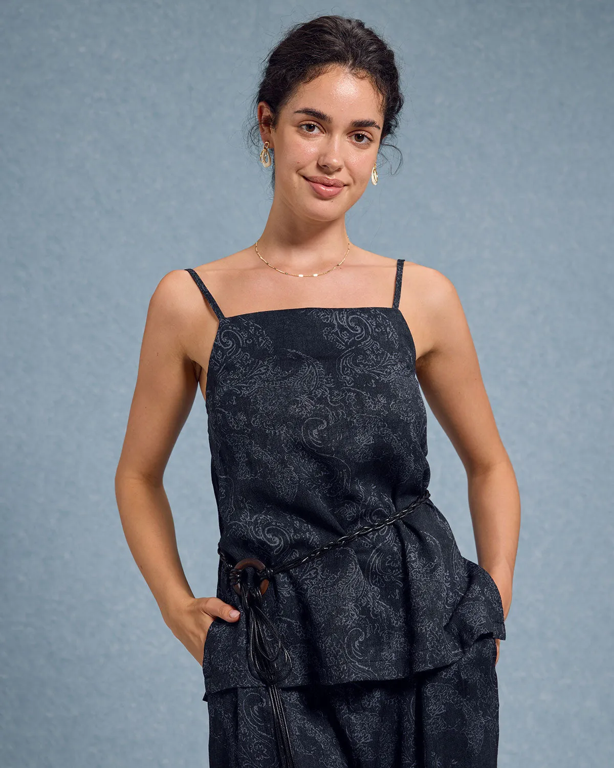 Blue Floral Cami Top sold by rihoas