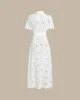 White Cut Out Button Maxi Dress sold by rihoas