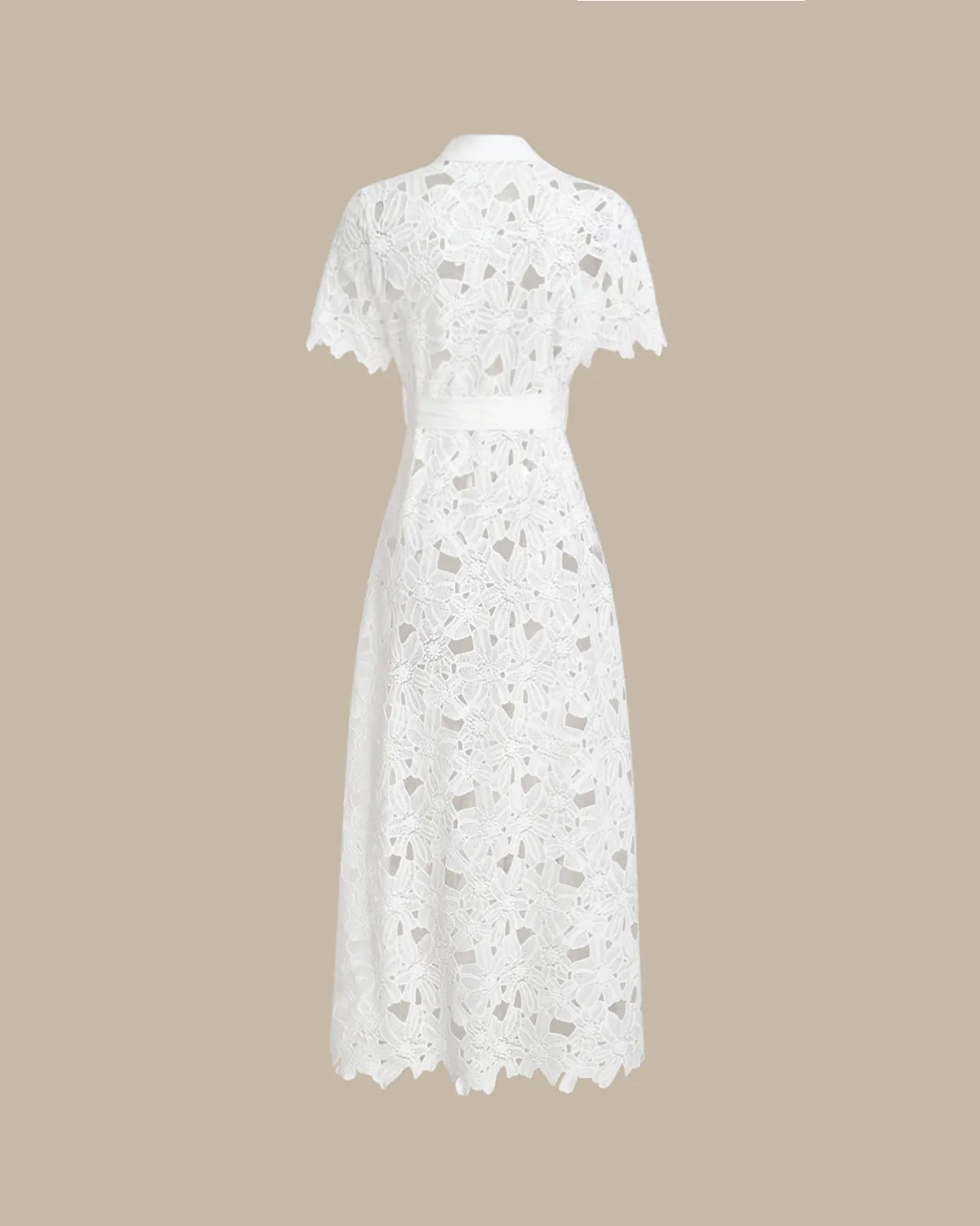 White Cut Out Button Maxi Dress sold by rihoas product image thumbnail 2