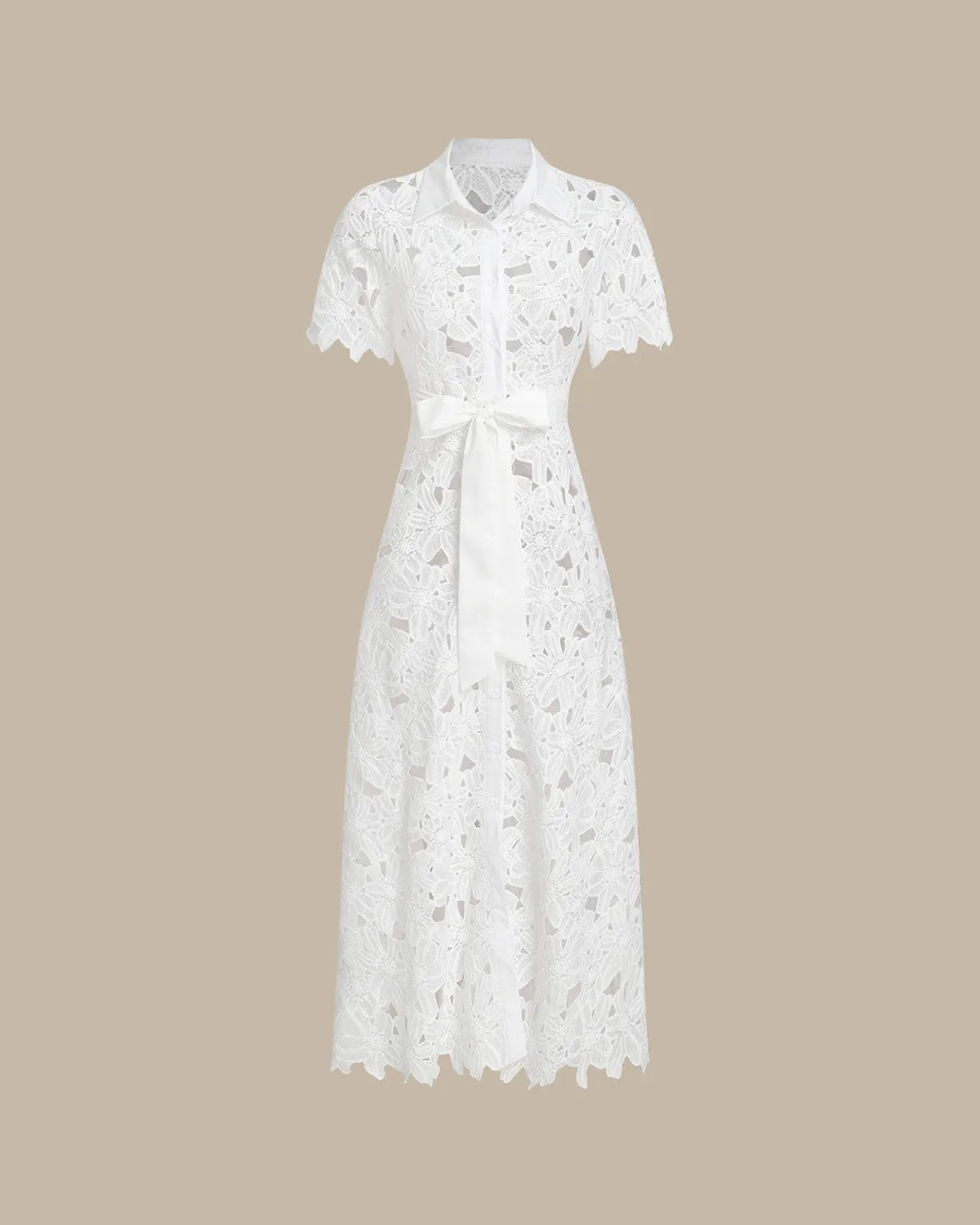 White Cut Out Button Maxi Dress sold by rihoas