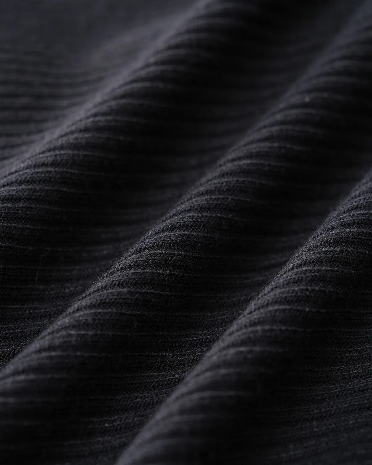 Black Round Neck Ribbed Knit Cardigan sold by rihoas product image thumbnail 3