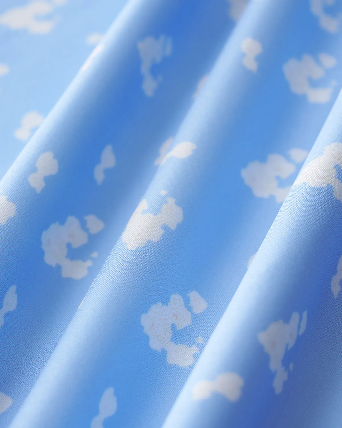 Blue Floral Puffed Sleeve Midi Dress sold by rihoas product image thumbnail 3