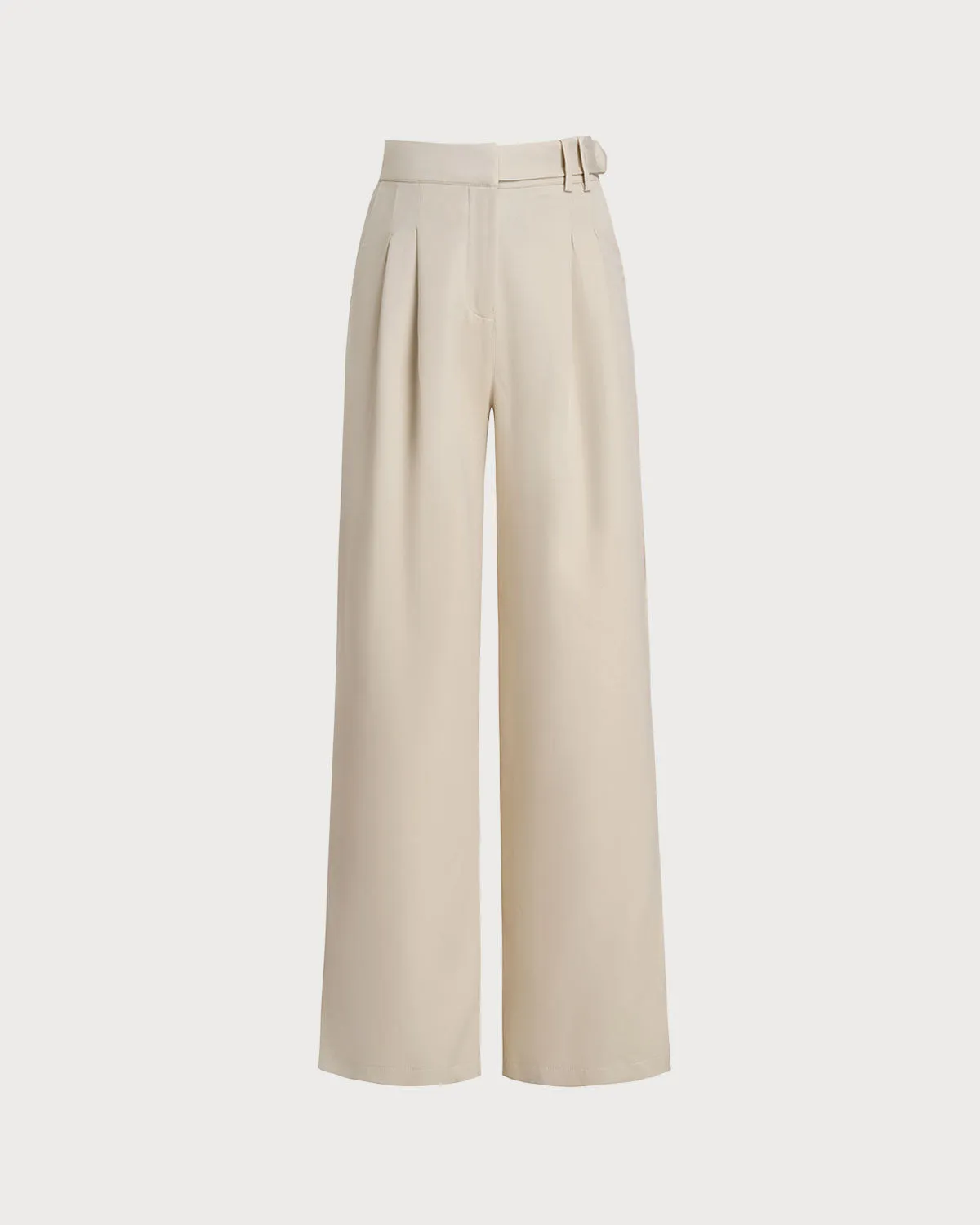 Apricot Ruched Straight Pants sold by rihoas
