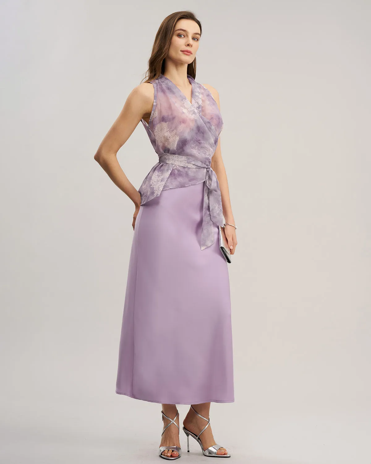 Purple Floral See-through Vest sold by rihoas product image thumbnail 5