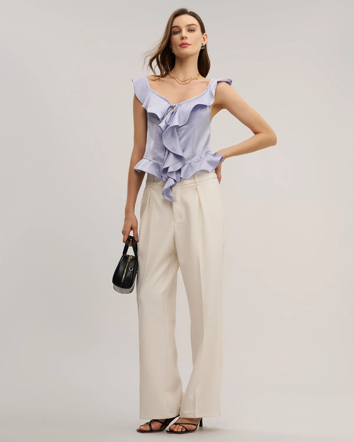 Purple Ruffle Tank Top sold by rihoas product image thumbnail 4