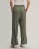 Green Elastic Waist Straight Pants sold by rihoas