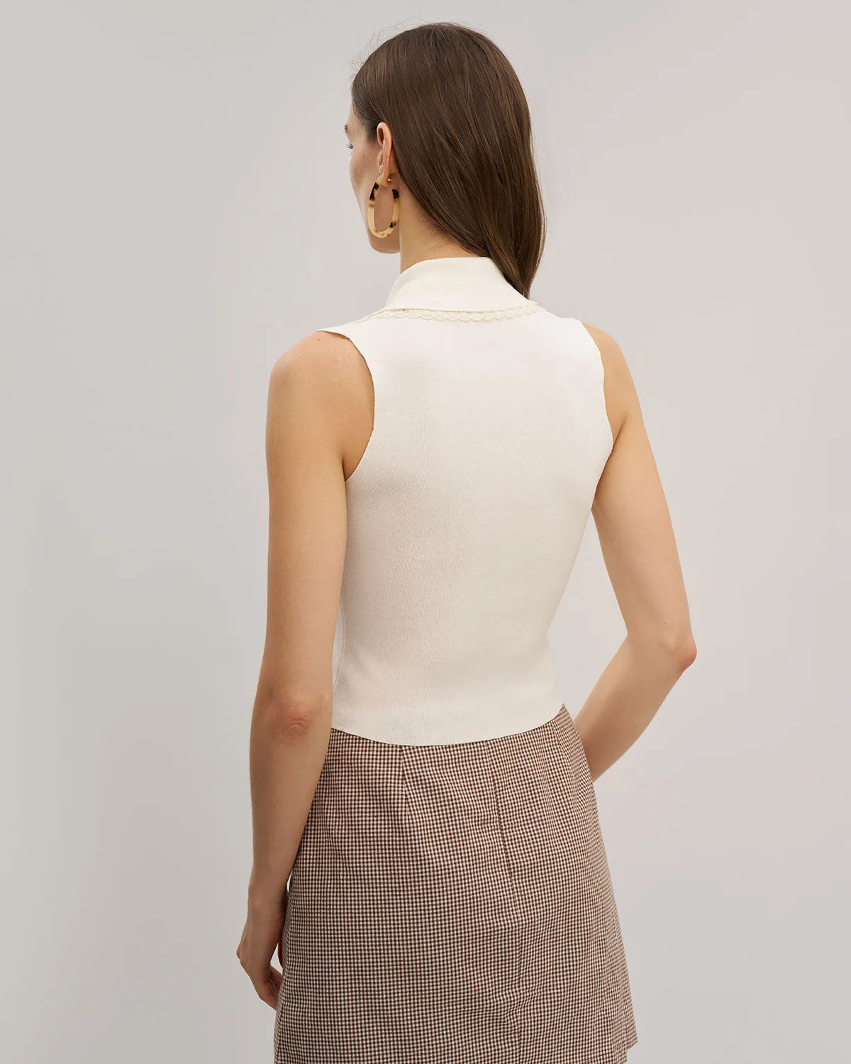 Apricot Slim Button Vest sold by rihoas product image thumbnail 5