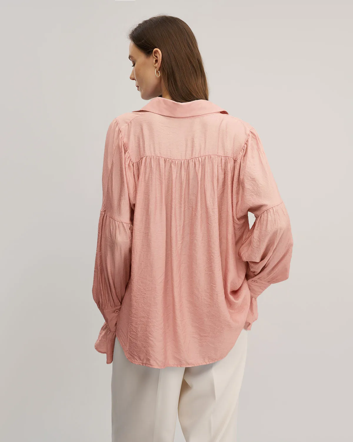Pink Oversized Button Shirt sold by rihoas product image thumbnail 5