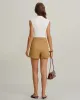 Yellow Natural Waisted Pocket Shorts sold by rihoas