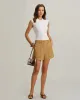 Yellow Natural Waisted Pocket Shorts sold by rihoas
