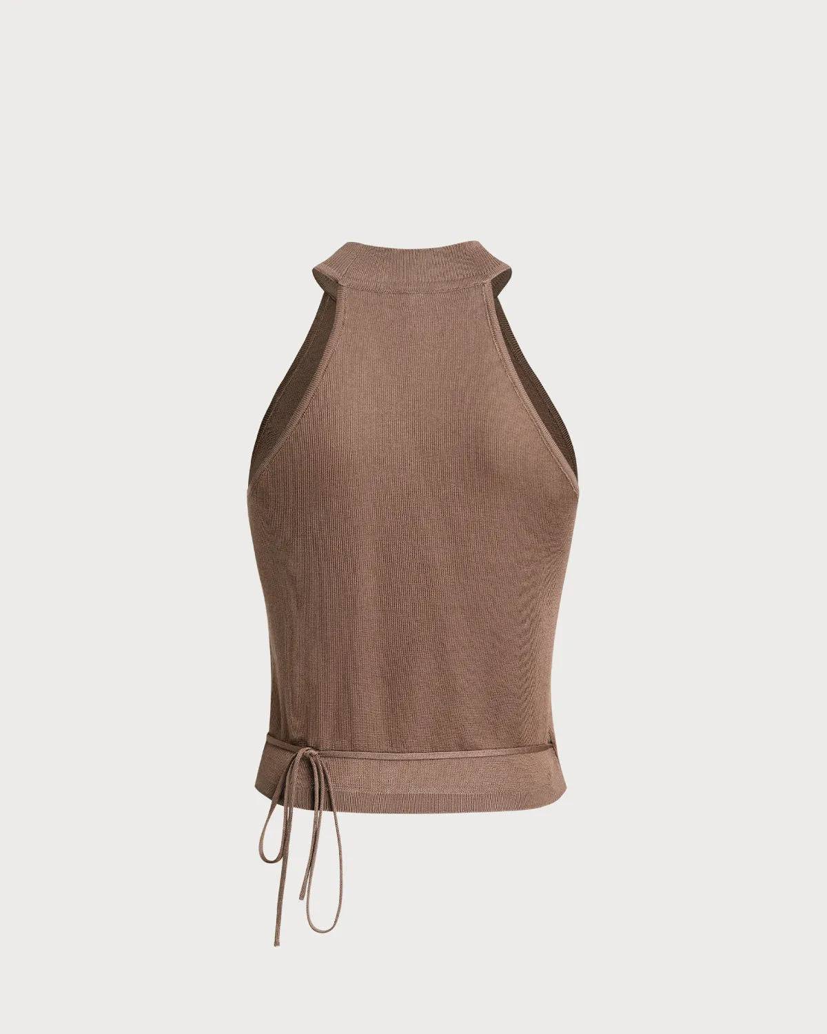 Coffee Cutout Knit Tank Top sold by rihoas product image thumbnail 2
