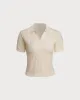 Apricot Collared Knit Tee sold by rihoas