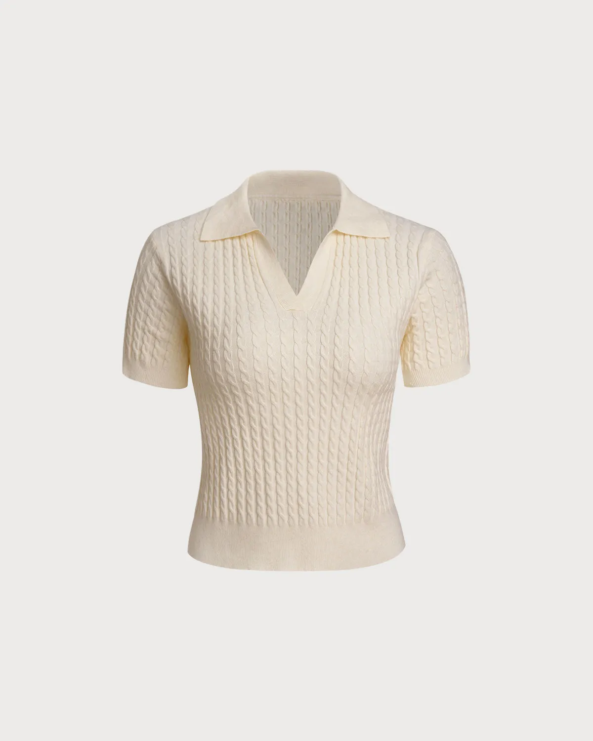 Apricot Collared Knit Tee sold by rihoas