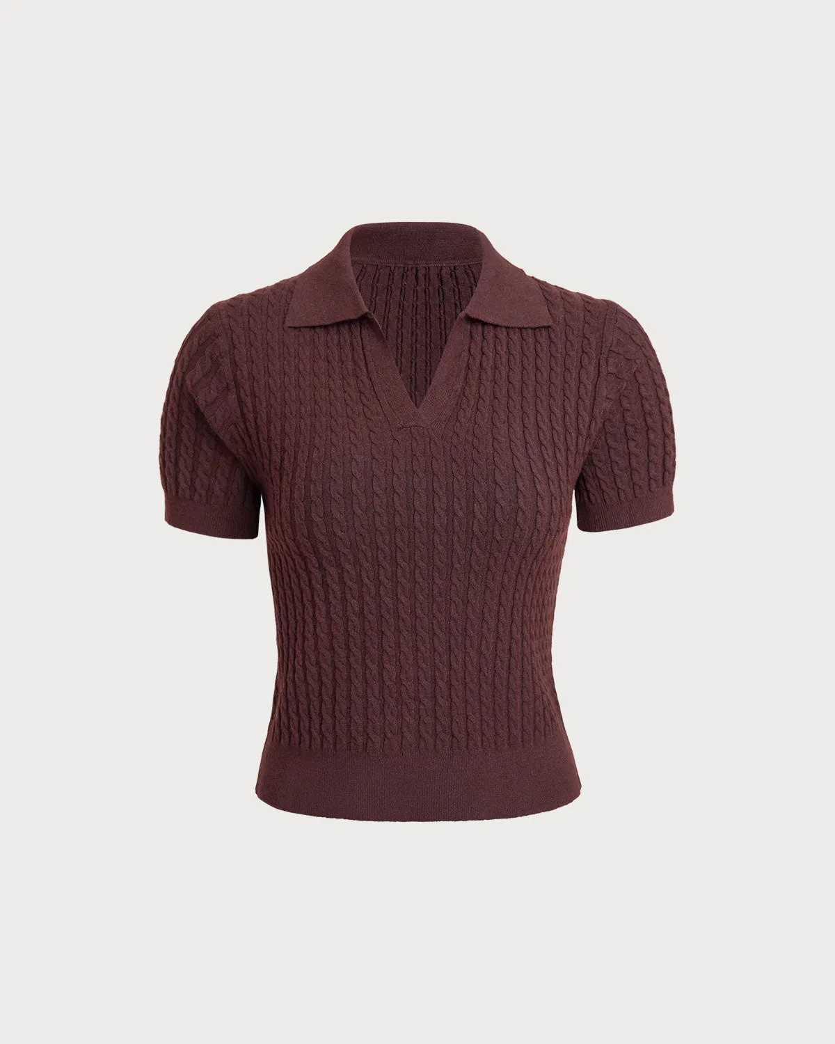 Red Collared Knit Tee sold by rihoas