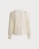Apricot V Neck Shirred Blouse sold by rihoas