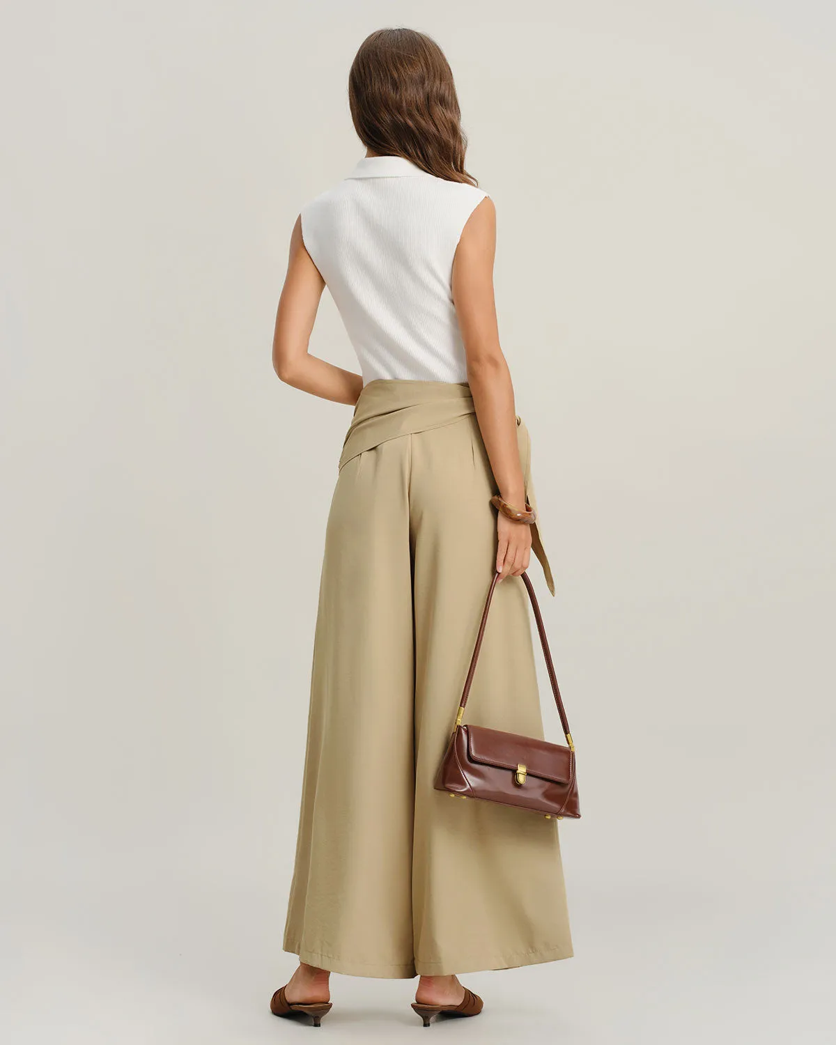 Khaiki Wide Leg Pants Casual Pants sold by rihoas product image thumbnail 5