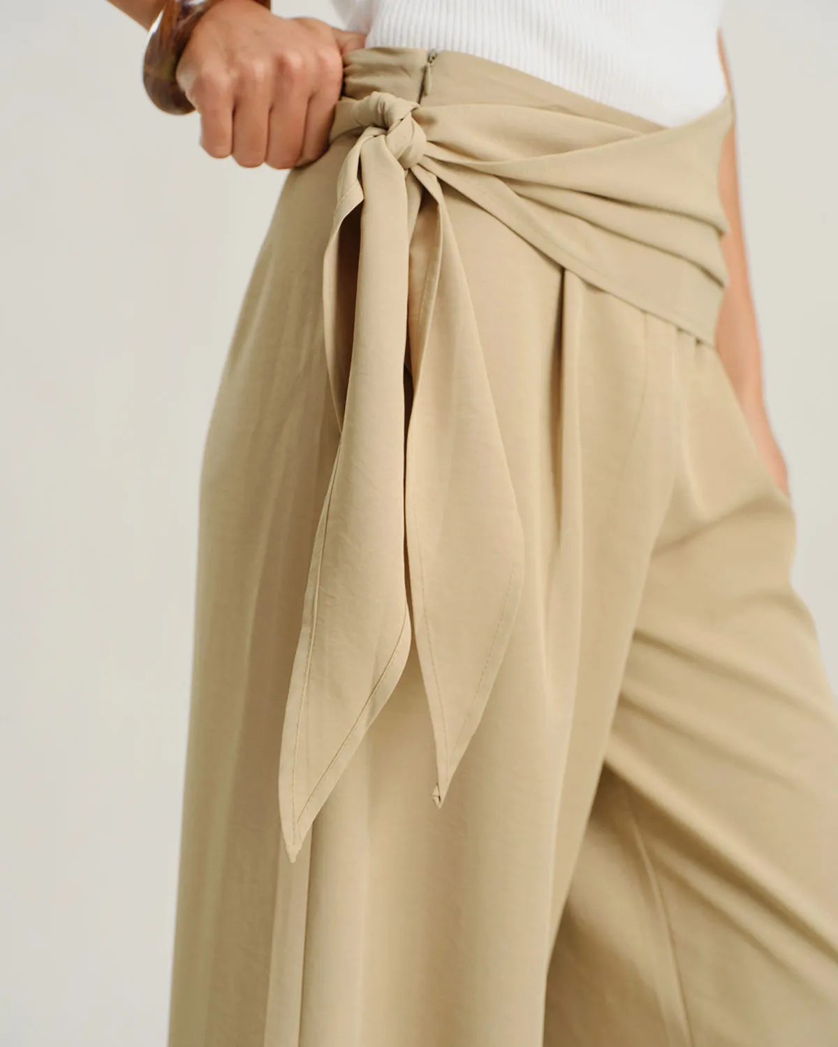 Khaiki Wide Leg Pants Casual Pants sold by rihoas product image thumbnail 2