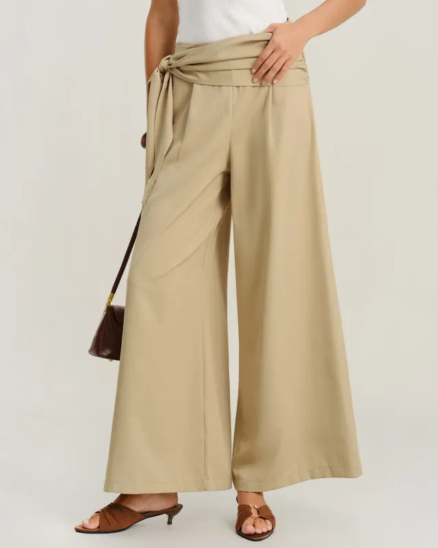 Khaiki Wide Leg Pants Casual Pants sold by rihoas