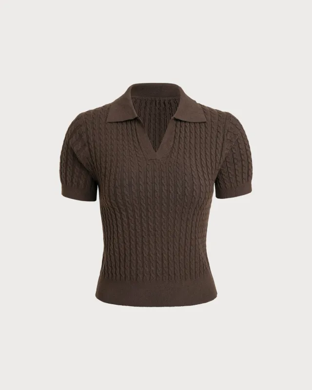 Coffee Knit Slim Tee sold by rihoas