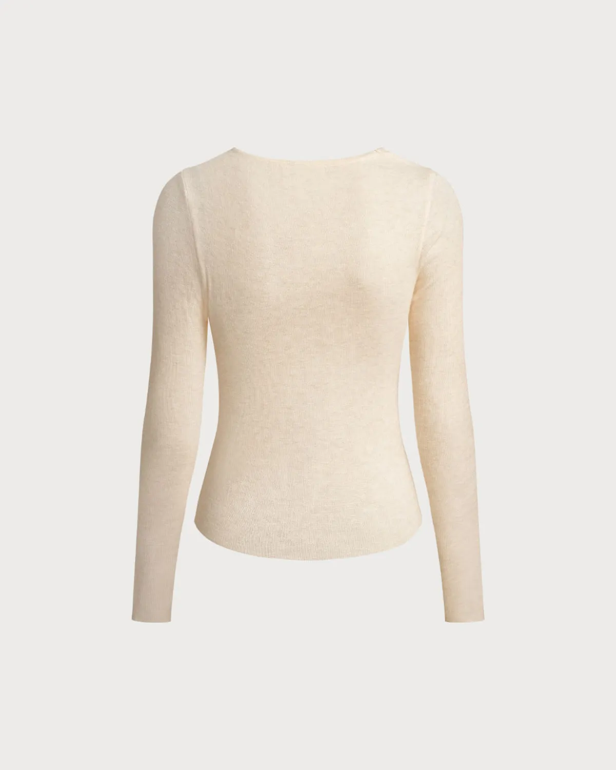Apricot Cowl Neck Ruched Slim Tee sold by rihoas product image thumbnail 2