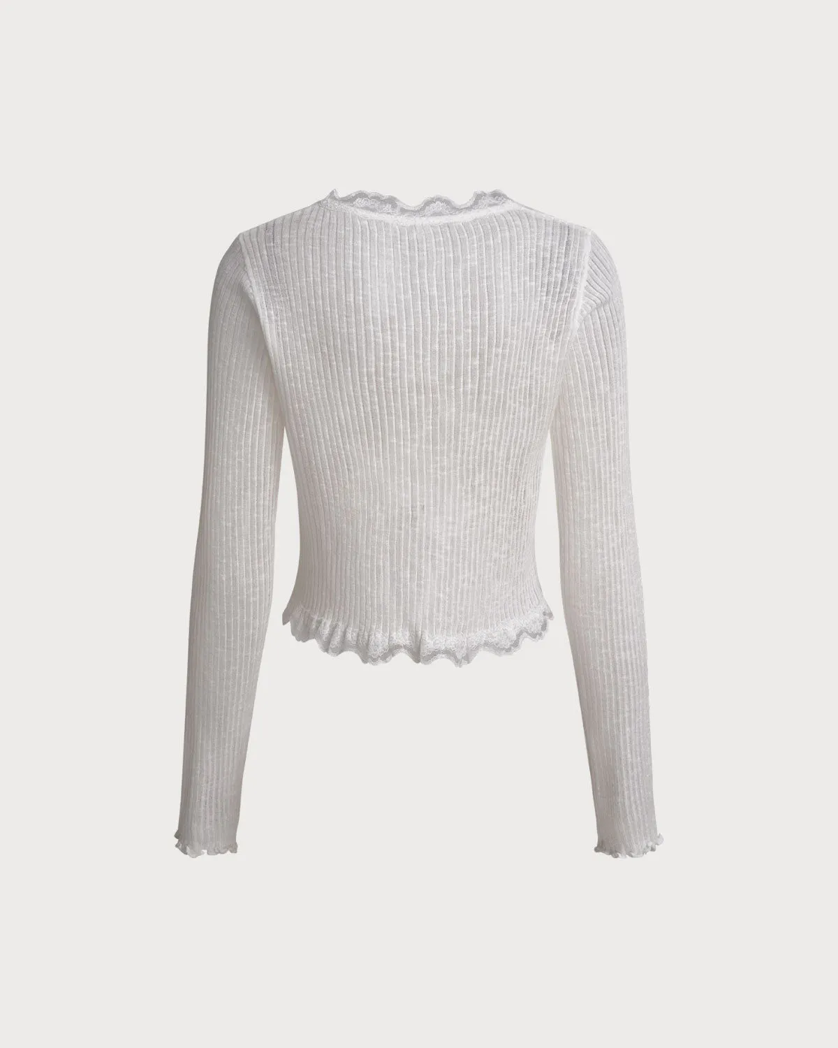 White Single Button Cardigan sold by rihoas product image thumbnail 2