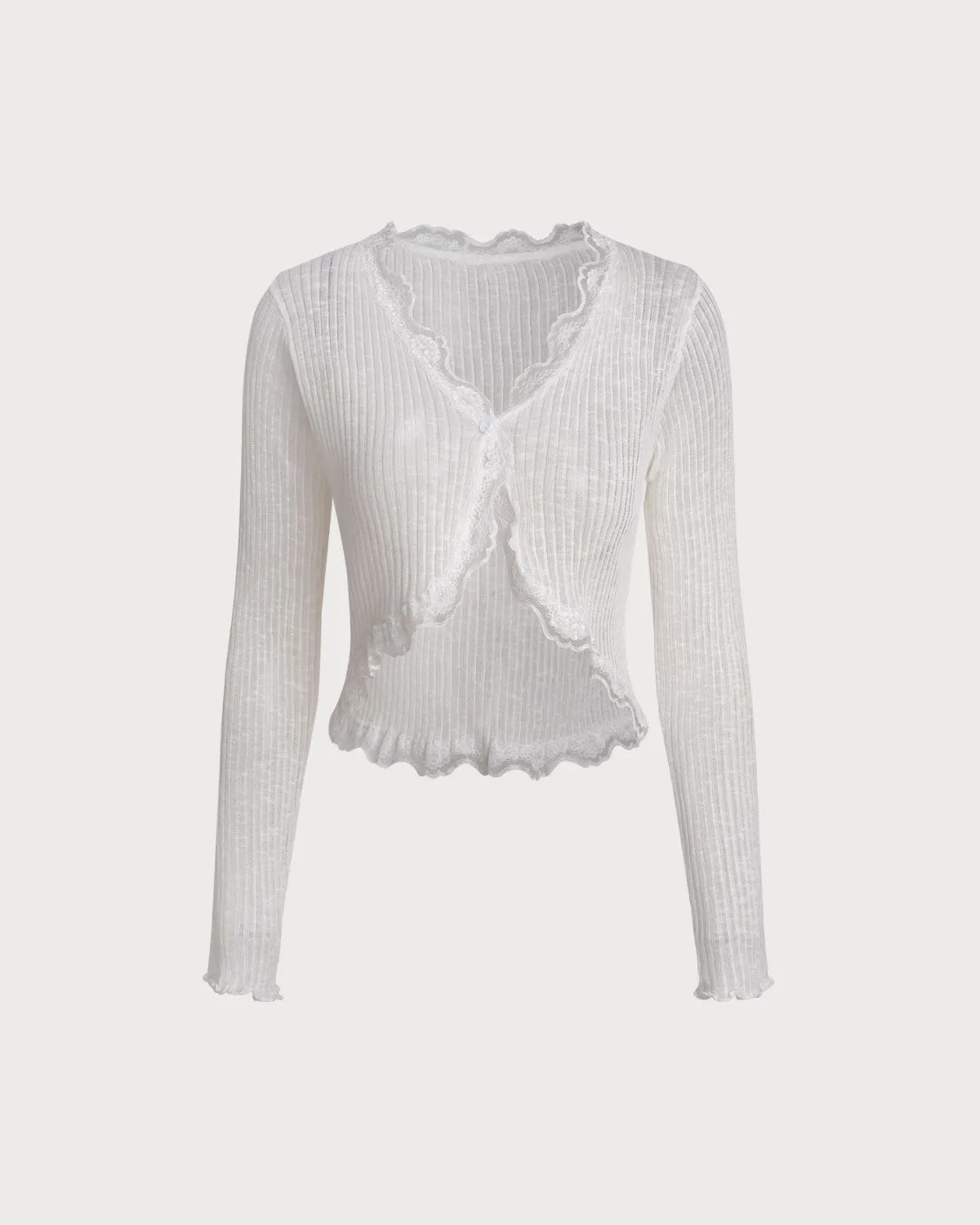 White Single Button Cardigan sold by rihoas