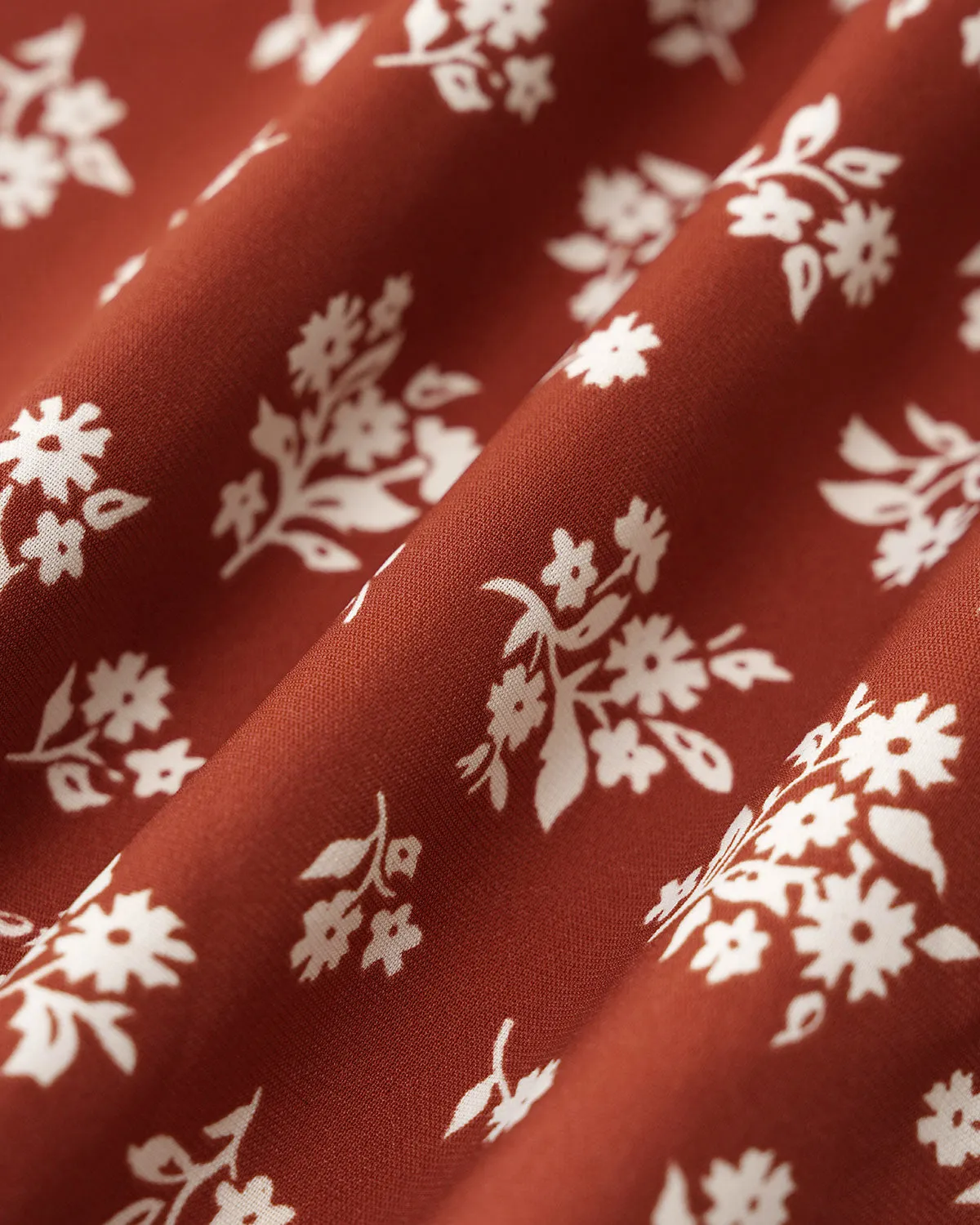 Red Floral Straight Knee-Length Skirt sold by rihoas product image thumbnail 3