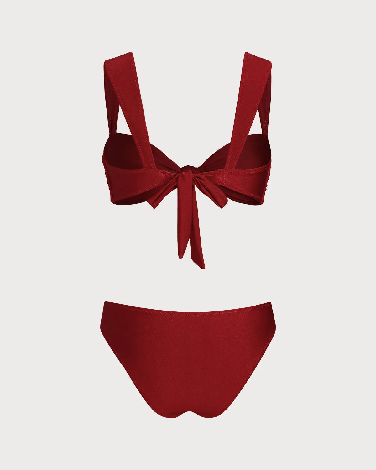 Red Triangle Low Waisted Bikini Set sold by rihoas product image thumbnail 2