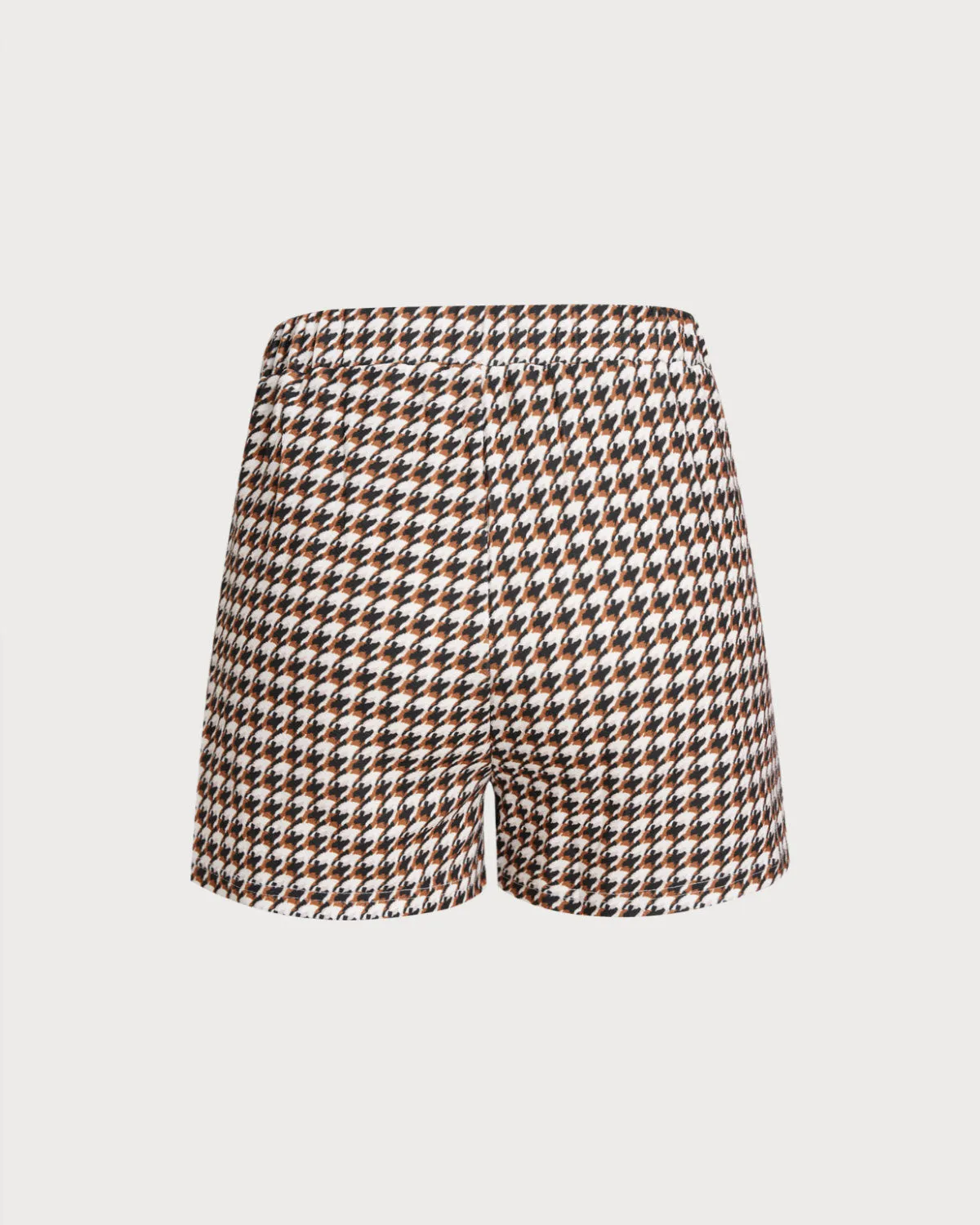 Coffee Natural Waisted Elastic Waist Shorts sold by rihoas product image thumbnail 2