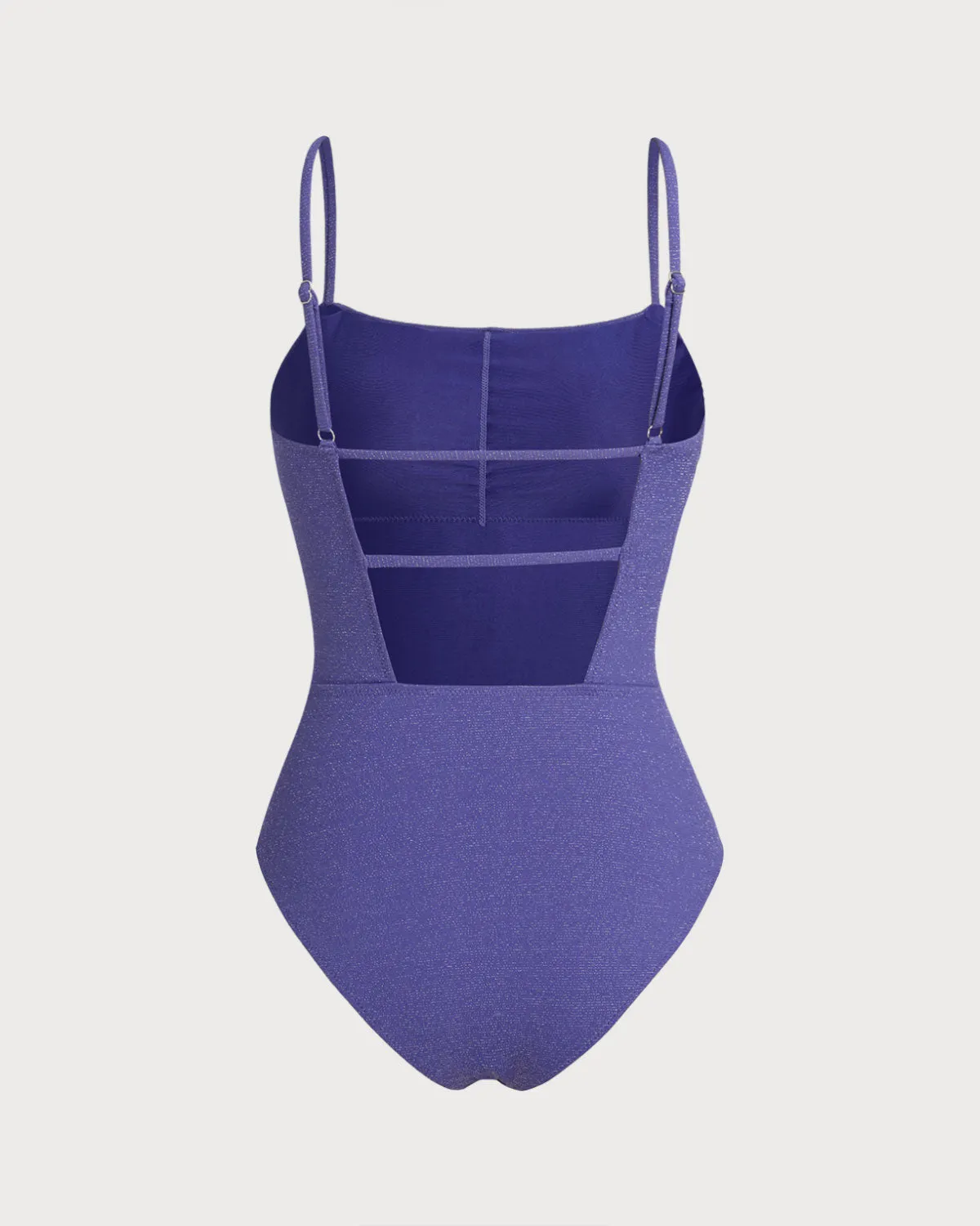 Purple X Cross High Stretch One-Piece Swimsuit sold by rihoas product image thumbnail 2