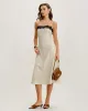 White Lace Contrasting Slip Midi Dress sold by rihoas